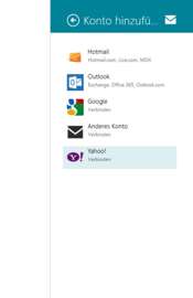 W 8 MS Mail Konto hinzufügen